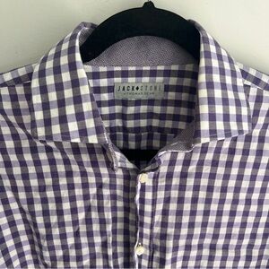 Purple Checkered Men's Shirt - Large